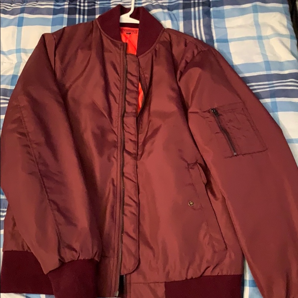 Killion wine red bomber jacket